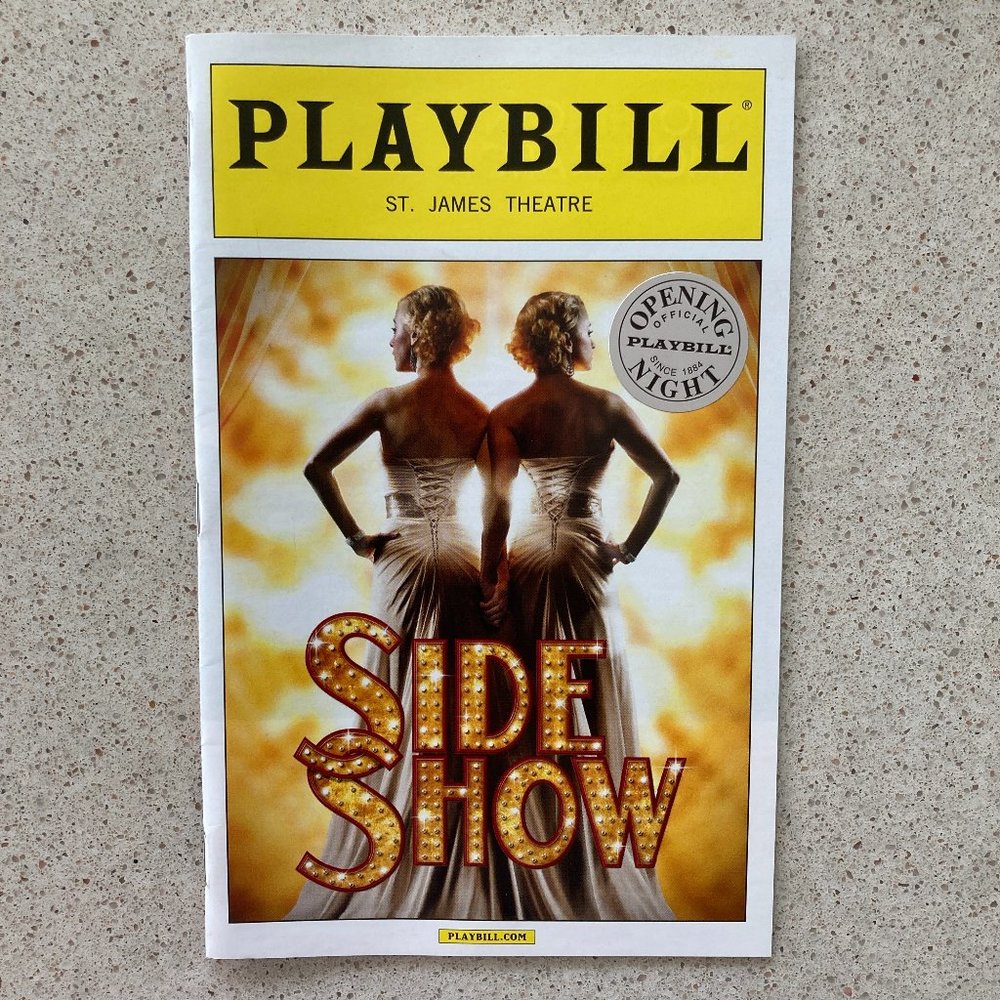 Silver Seal Open Nite Playbill Side Show Erin Davie Emily Padgett Matthew Hydzik